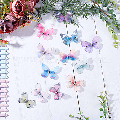24Pcs 2Bags Cloth Butterfly Alligator Hair Clip&nbsp;FIND-CP0002-49B