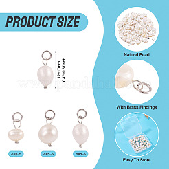 Natural Cultured Freshwater Pearl Pendants&nbsp;PALLOY-CW00004