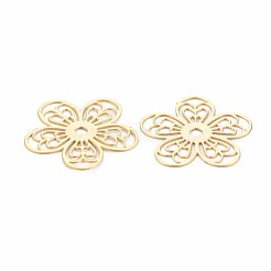 Rack Plating 304 Stainless Steel Filigree Joiners&nbsp;STAS-T057-44G