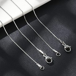変色しない304ステンレススチール製サーペンタインチェーンネックレス、男性用、女性用  ステンレス鋼色  15.75インチ（40cm）&nbsp;NJEW-G076-01A-P