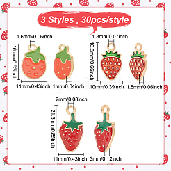 90Pcs 3 Style Alloy Enamel Pendants&nbsp;ENAM-DC0001-02