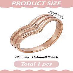 1Pc Stainless Steel Three Arrow Heart Hollow Finger Rings for Women&nbsp;RJEW-LP0001-33
