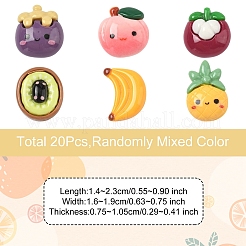20Pcs Opaque Cartoon Resin Cabochons&nbsp;CRES-YW0001-37
