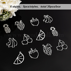 Alloy Open Back Bezel Pendants&nbsp;PALLOY-OC0002-36S-RS