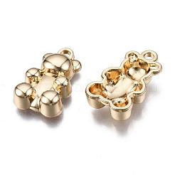 合金ペンダント  カドミウムフリー＆鉛フリー  クマのチャーム  ライトゴールド  20x12x5mm  穴：1.8mm&nbsp;PALLOY-S133-007-RS