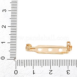 304ステンレス製ブローチ金具  バックバーピン  3穴付き  ステンレス鋼色  27x5x6mm&nbsp;SA-CBA4377-01C-G