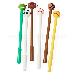 8Pcs Ball Series Cartoon Stainless Steel Pens&nbsp;AJEW-TADJ0001-37E