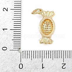 Brass Micro Pave Clear Cubic Zirconia Pendants&nbsp;KK-Z123-03G