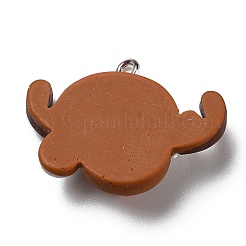 Opaque Resin Pendants&nbsp;RESI-D055-118P