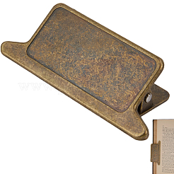 合金クリップ  紙の文書用  学校事務用品  長方形  アンティークブロンズ  33.5x84.5x23mm&nbsp;AJEW-WH20019-72AB