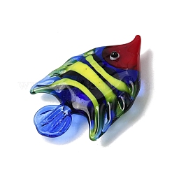 ランプワーク冷蔵庫ステッカー  魚  ミックスカラー  29x45x9mm&nbsp;LAMP-038-01