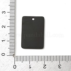 304ステンレスペンダント  長方形チャーム  艶出し  空白タグのスタンプ  イオンプレーティング（ip）  ガンメタ色  22x15x1.5mm  穴：1.5mm&nbsp;SA-E001-10EB