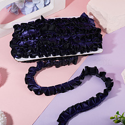10ヤードポリエステルレースリボン  洋服アクセサリー用  ブラック  1インチ（25mm）&nbsp;OCOR-TA0004-26F