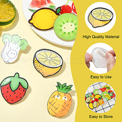 20Pcs 10 Styles Acrylic Badges Brooch Pins&nbsp;JEWB-CJ0003-01