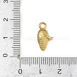 304ステンレスペンダント  コーンチャーム  ゴールドカラー  15.5x8.5x4mm  穴：2mm&nbsp;STAS-B092-04G