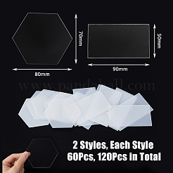 120Pcs 2 Style Transparent Acrylic Blank Place Cards&nbsp;AJEW-DC0001-28