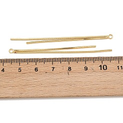 真鍮製ビッグサイズペンダントトップ  タッセルチャーム  18KGP本金メッキ  63x2x1mm  穴：1.8mm&nbsp;KK-H536-04G