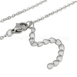 Brass Clear Cubic Zirconia Pendant Cable Chain Necklaces&nbsp;NJEW-D088-04A