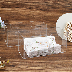 アクリルペーパーホルダー2個  トイレットペーパースタンド  長方形  透明  271x127x105mm  内径：265x100mm&nbsp;AJEW-WH0709-106