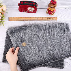 DIY クラフト用の豪華な布生地  テーブルメサ保護  背景布  グレー  380~420x480~520x2mm&nbsp;DIY-WH20002-95C