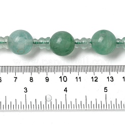 Natural Green Fluorite 3-Hole Guru Bead Strands&nbsp;G-K149-54