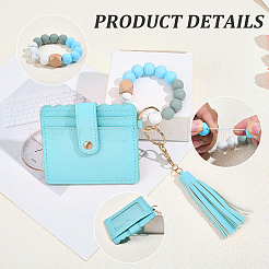 1Pc Rectangle Imitation Leather Name Card Holders&nbsp;AJEW-GL0003-17B