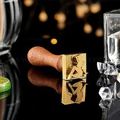 3Pcs 3 Style Golden Brass Stamp Head&nbsp;DIY-OC0007-83
