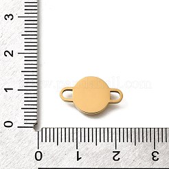 304 Stainless Steel Laser Cut Roman Numerals Flat Round Links Connector Charms&nbsp;STAS-Q348-23G