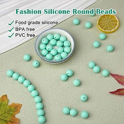 100Pcs Silicone Beads Round Rubber Bead 15MM Loose Spacer Beads for DIY Supplies Jewelry Keychain Making&nbsp;JX456A