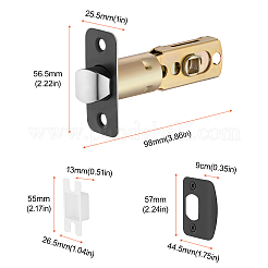 ストライクプレートとネジ付きのステンレス製ドアラッチ交換キット  ミックスカラー  98x56.5x25.5mm&nbsp;FIND-WH0111-908