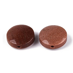 合成ゴールドストーンコインビーズ  フラットラウンド  25.5~26.5x11~12mm  穴：1.4~2mm&nbsp;G-Q601-36B