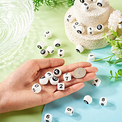 40 個 20 スタイルのシリコーンビーズ  ホワイト  混合図形  12~15x12~15x12~15mm  穴：2mm  2個/スタイル&nbsp;SIL-TA0002-54