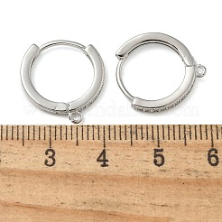 Rack Plating Brass Micro Pave Cubic Zirconia Hoop Earrings Findings&nbsp;KK-K392-33P