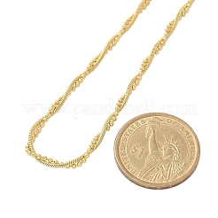 304 Stainless Steel 2 strand Necklaces for Women&nbsp;NJEW-C061-01G