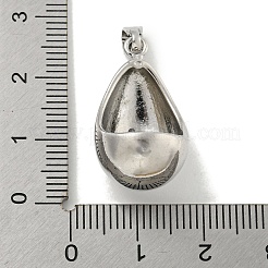 ラックメッキ真鍮マイクロパヴェクリアキュービックジルコニアペンダント  丸カン付き  カドミウムフリー＆鉛フリー  長持ちメッキ  ティアドロップ  スター  24.5x14x13~13.5mm  穴：5.5x3.5mm&nbsp;KK-E114-02P-01