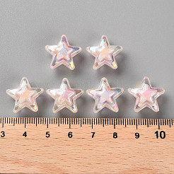 透明なアクリルビーズ  二層ビーズ  ABカラー  スター  ピンク  15.5x16x9.5mm  穴：3mm  約569個/500g&nbsp;TACR-S152-11B-08