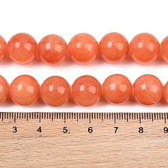 天然馬山翡翠のグラデーションビーズ連  染め  スムーズなラウンド  オレンジ  6~12mm  穴：1~1.4mm  約53個/連  17.32''（44センチメートル）&nbsp;GG-CBA2AE1-A08-Q