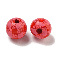 Printed Wood European Beads&nbsp;WOOD-G022-13E