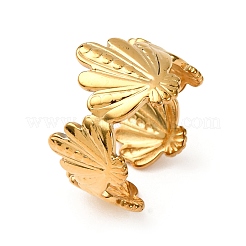 304 Stainless Steel Cuff Rings for Women&nbsp;RJEW-F194-01G