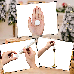 樹脂キャンドル芯 両面粘着剤 60個  DIYキャンドル作りに  ホワイト  3x0.1cm&nbsp;DIY-CP0013-31
