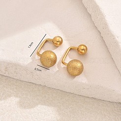 丸型ステンレススタッドピアス  ゴールドカラー  15x7mm&nbsp;ED0217