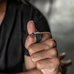 Coin Pattern Zinc Alloy Cuff Rings for Men&nbsp;FS-WG4E0D0-01