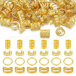 120Pcs 4 Styles Iron Dreadlocks Beads Hair Decoration&nbsp;FIND-TA0005-09G