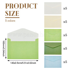 25Pcs 5 Colors Paper Envelopes&nbsp;AJEW-TA0002-41