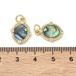 Brass Micro Pave Cubic Zirconia Pendants&nbsp;KK-F926-06G