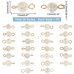 1 Set 26 Styles Natural Freshwater Shell Beads Connector Charms&nbsp;FIND-PH0008-08