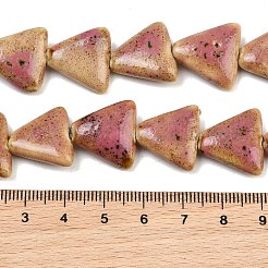 Glazed Porcelain Triangle Beads Strands&nbsp;PORC-B002-01-01