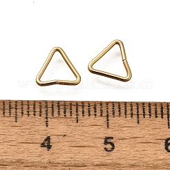 304ステンレススチール製アジャスタートライアングルバックル  クイックリンクコネクタ  トップドリルビーズに適合  ウェビング  ストラップバッグ  18KGP本金メッキ  7x7.5x0.8mm  内径：5x6mm&nbsp;STAS-F311-11G-02