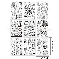 9 Sheets 9 Style PVC Plastic Stamps&nbsp;DIY-GL0002-84J