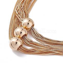 Brass Box Chains Multi-strand Necklaces&nbsp;NJEW-C040-01C